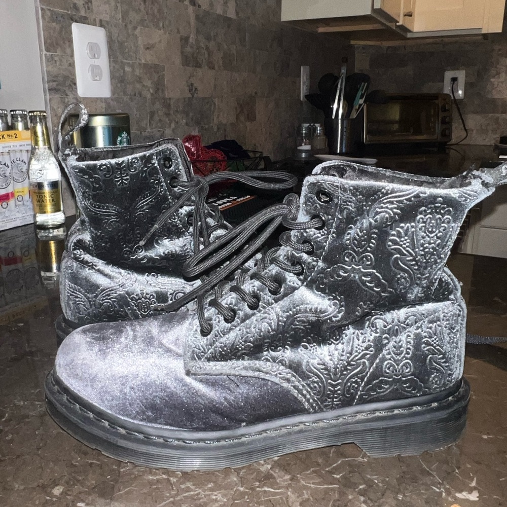 Velvet Doc Martens